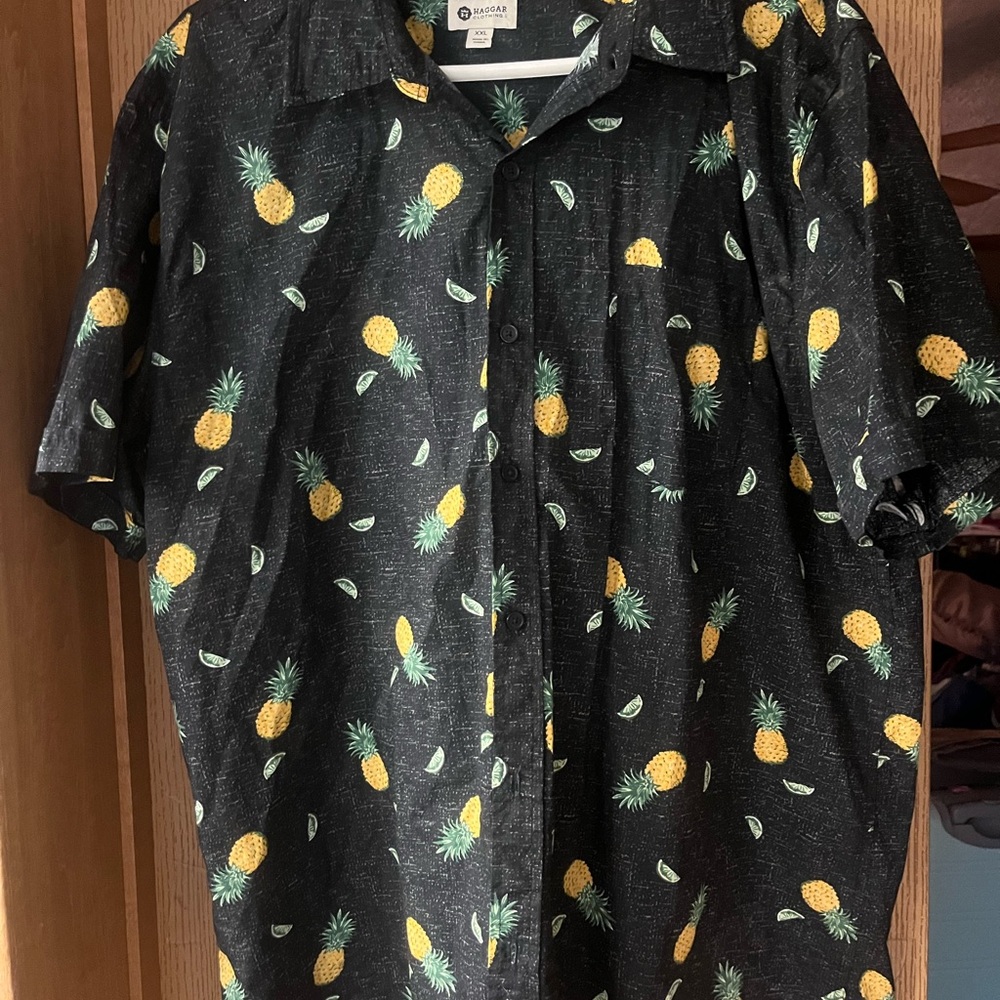 Haggar men’s pineapple shirt XXL